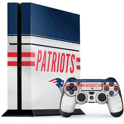 NFL New England Patriots White Striped PS4 Console and Controller Bundle Skin
