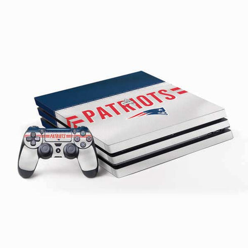 NFL New England Patriots White Striped PS4 Pro Bundle Skin