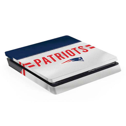 NFL New England Patriots White Striped PS4 Slim Skin