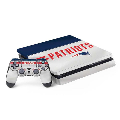 NFL New England Patriots White Striped PS4 Slim Bundle Skin