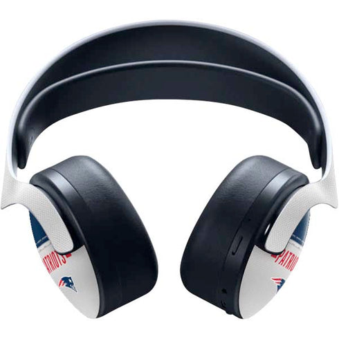 NFL New England Patriots White Striped PULSE 3D Wireless Headset for PS5 Skin