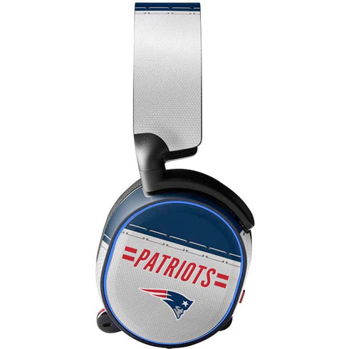 NFL New England Patriots White Striped SteelSeries Arctis 5 Skin