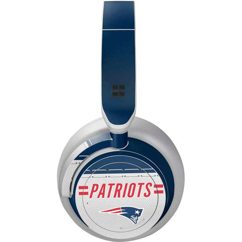 NFL New England Patriots White Striped Surface Headphones Skin