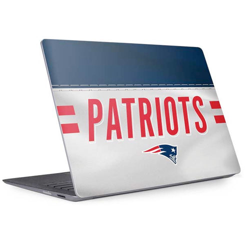 NFL New England Patriots White Striped Surface Laptop 2 Skin