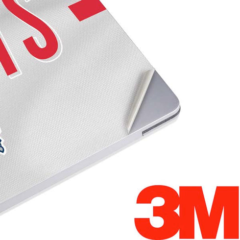 NFL New England Patriots White Striped Surface Laptop 2 Skin