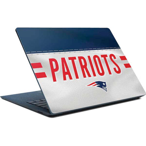 NFL New England Patriots White Striped Surface Laptop Skin