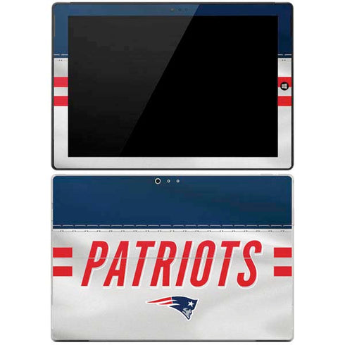 NFL New England Patriots White Striped Surface Pro 3 Skin