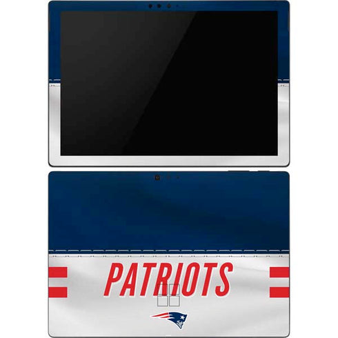 NFL New England Patriots White Striped Surface Pro 6 Skin
