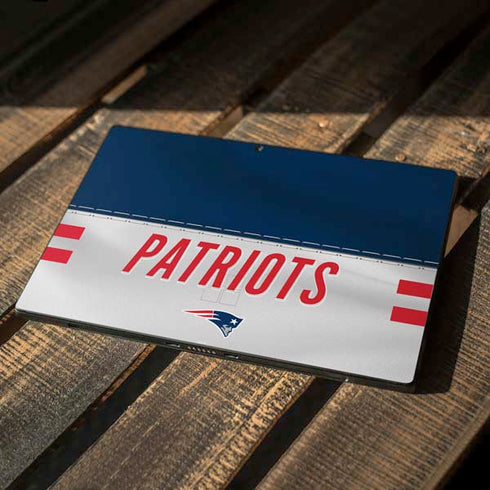 NFL New England Patriots White Striped Surface Pro 6 Skin