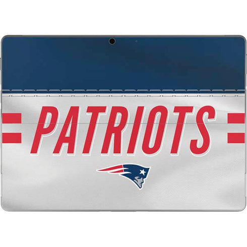 NFL New England Patriots White Striped Surface Pro 8 Skin