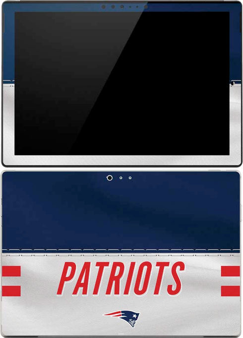 NFL New England Patriots White Striped Surface Pro (2017) Skin