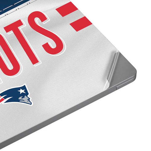 NFL New England Patriots White Striped Universal Laptop 11in (8.8 x 6.2in) Skin