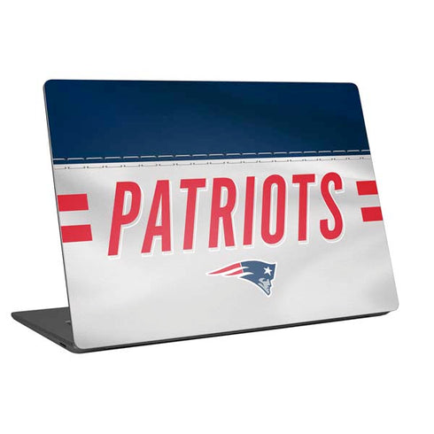 NFL New England Patriots White Striped Universal Laptop 12in (9.8 x 6.8in) Skin