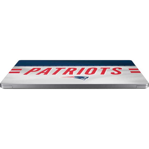 NFL New England Patriots White Striped Universal Laptop 12in (9.8 x 6.8in) Skin