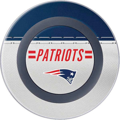 NFL New England Patriots White Striped Wireless Charger Skin