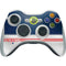 NFL New England Patriots White Striped Xbox 360 Wireless Controller Skin