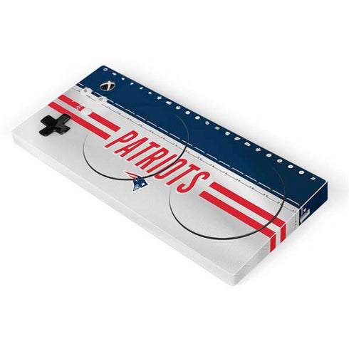 NFL New England Patriots White Striped Xbox Adaptive Controller Skin