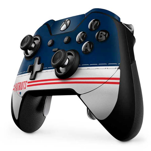 NFL New England Patriots White Striped Xbox One Elite Controller Skin