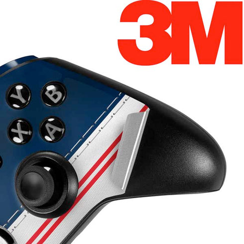 NFL New England Patriots White Striped Xbox One Elite Controller Skin