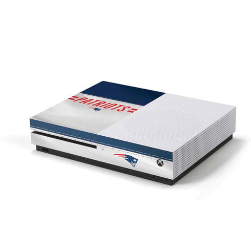 NFL New England Patriots White Striped Xbox One S Console Skin