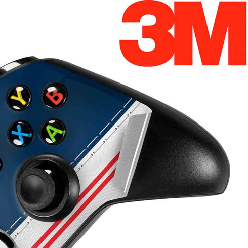 NFL New England Patriots White Striped Xbox One X Controller Skin