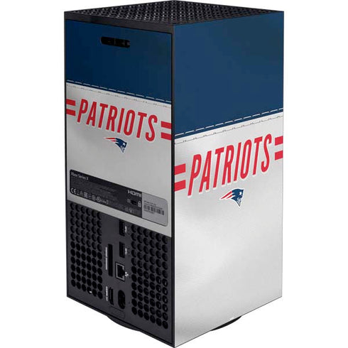 NFL New England Patriots White Striped Xbox Series X Bundle Skin