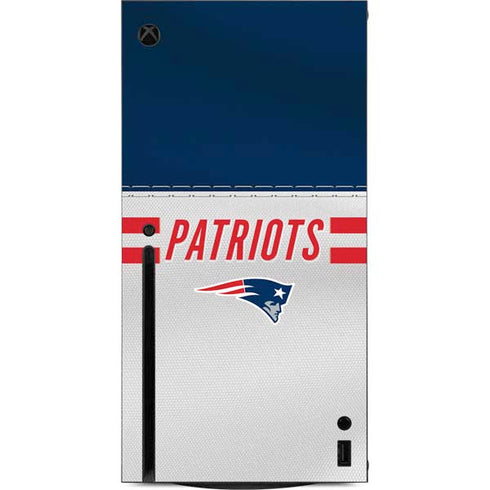 NFL New England Patriots White Striped Xbox Series X Console Skin
