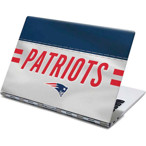NFL New England Patriots White Striped Yoga 910 2-in-1 14in Touch-Screen Skin