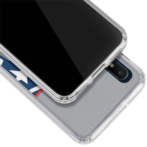 NFL New England Patriots Zone Block Galaxy A10e Clear Case