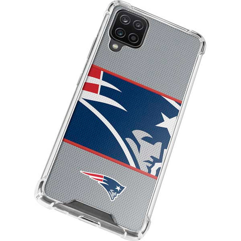NFL New England Patriots Zone Block Galaxy A12 Clear Case