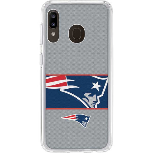 NFL New England Patriots Zone Block Galaxy A20 Clear Case