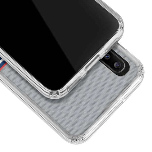 NFL New England Patriots Zone Block Galaxy A20 Clear Case
