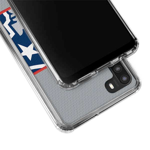 NFL New England Patriots Zone Block Galaxy A21 Clear Case