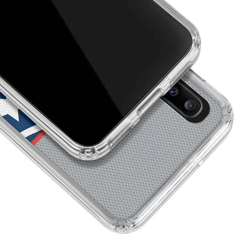 NFL New England Patriots Zone Block Galaxy A30 Clear Case
