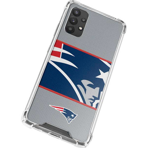 NFL New England Patriots Zone Block Galaxy A32 5G Clear Case