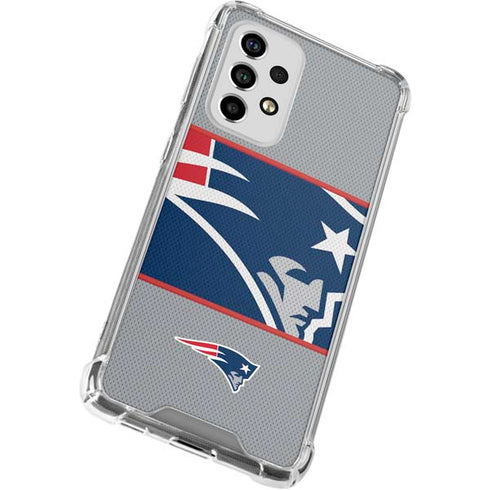 NFL New England Patriots Zone Block Galaxy A33 5G Clear Case