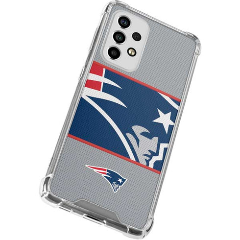 NFL New England Patriots Zone Block Galaxy A53 5G Clear Case