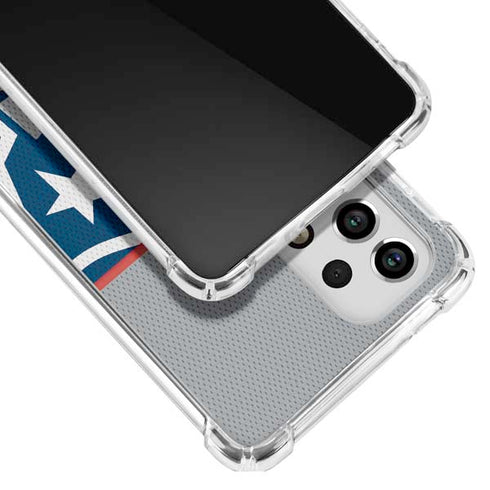 NFL New England Patriots Zone Block Galaxy A53 5G Clear Case