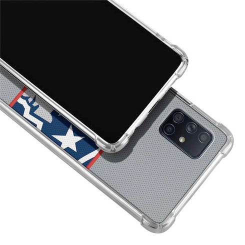 NFL New England Patriots Zone Block Galaxy A71 5G Clear Case