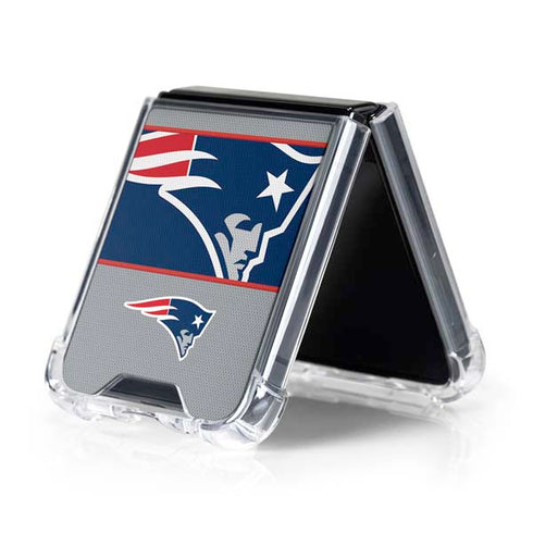 NFL New England Patriots Zone Block Galaxy Z Flip5 5G Clear Case