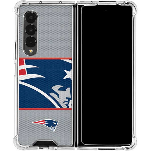 NFL New England Patriots Zone Block Galaxy Z Fold4 5G Clear Case