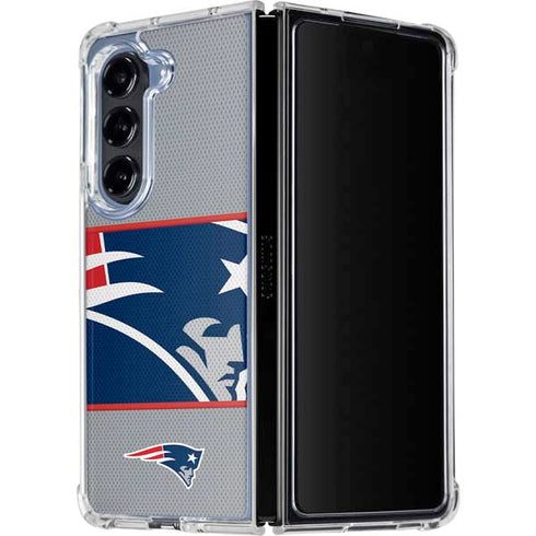 NFL New England Patriots Zone Block Galaxy Z Fold5 5G Clear Case
