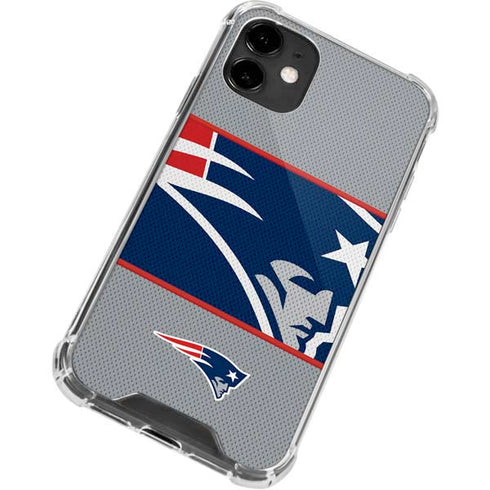 NFL New England Patriots Zone Block iPhone 12 Clear Case