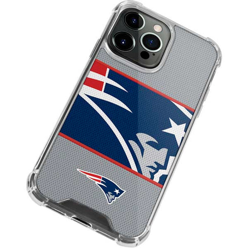 NFL New England Patriots Zone Block iPhone 13 Pro Clear Case