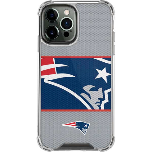 NFL New England Patriots Zone Block iPhone 13 Pro Max Clear Case
