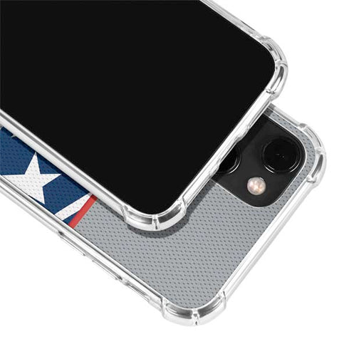 NFL New England Patriots Zone Block iPhone 15 Plus Clear Case