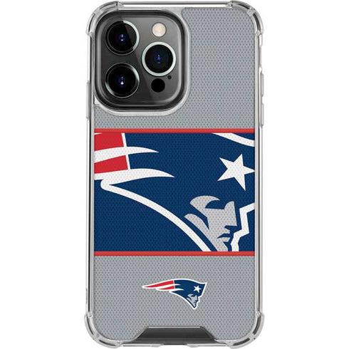 NFL New England Patriots Zone Block iPhone 14 Pro Clear Case
