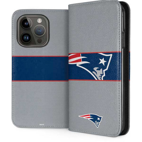 NFL New England Patriots Zone Block iPhone 14 Pro Folio Case