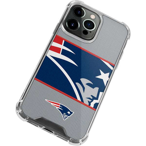 NFL New England Patriots Zone Block iPhone 15 Pro Max Clear Case