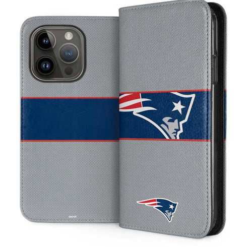 NFL New England Patriots Zone Block iPhone 15 Pro Folio Case